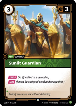 Sunlit Guardian single card from Riftbound : League of Legends Card Game