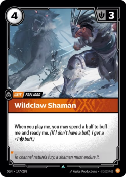 Wildclaw Shaman single card from Riftbound : League of Legends Card Game