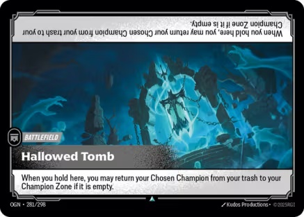 Hallowed Tomb single card from Riftbound : League of Legends Card Game