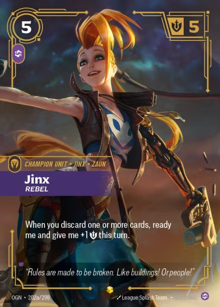 Tapis De Jeu Riftbound TCG : League Of Legends - Jinx, Néoprène 61x35,6 Cm, Bordure Cousue - 9
