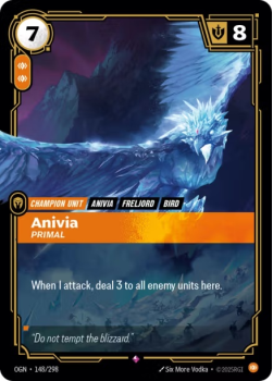 Anivia, Primal single card from Riftbound : League of Legends Card Game