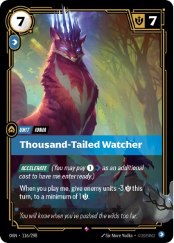 Thousand-Tailed Watcher single card from Riftbound : League of Legends Card Game
