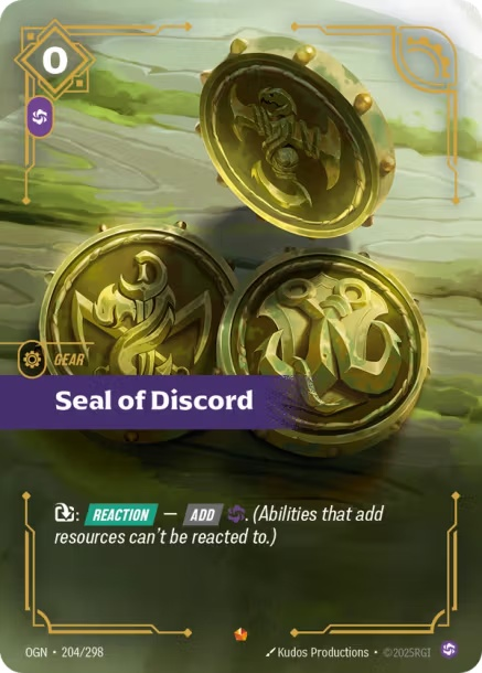 その他 riftbound seal of discord foil chaos 売れ筋商品 riftbound その他 seal TCG Riftbound - Card Rune Chaos