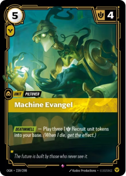 Machine Evangel single card from Riftbound : League of Legends Card Game