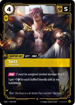 Sett, Kingpin single card from Riftbound : League of Legends Card Game