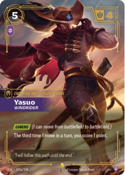 Yasuo, Windrider (Alternate Art) single card from Riftbound : League of Legends Card Game