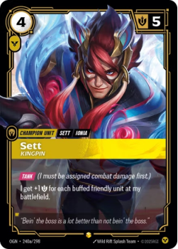 Sett, Kingpin (Alternate Art) single card from Riftbound : League of Legends Card Game