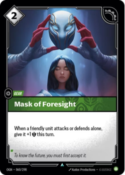 Mask of Foresight single card from Riftbound : League of Legends Card Game