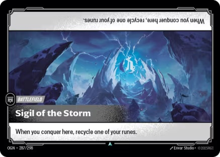 Sigil of the Storm single card from Riftbound : League of Legends Card Game