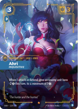 Ahri, Inquisitive single card from Riftbound : League of Legends Card Game