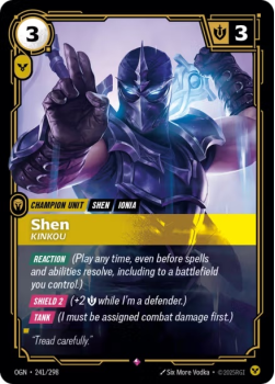 Shen, Kinkou single card from Riftbound : League of Legends Card Game