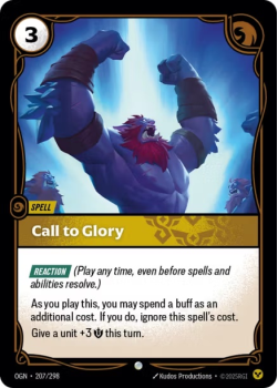 Call to Glory single card from Riftbound : League of Legends Card Game