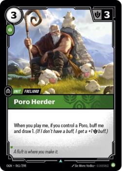 Poro Herder single card from Riftbound : League of Legends Card Game