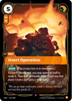 Overt Operation single card from Riftbound : League of Legends Card Game