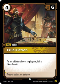 Cruel Patron single card from Riftbound : League of Legends Card Game