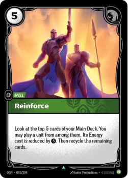 Reinforce (FOIL) single card from Riftbound : League of Legends Card Game