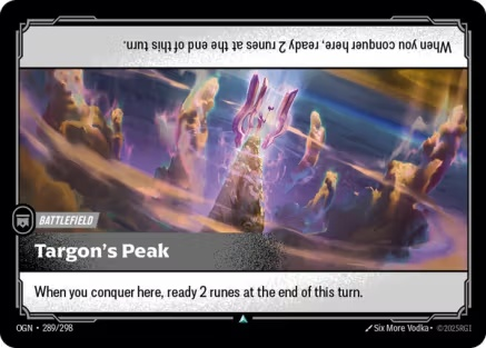 Targon's Peak single card from Riftbound : League of Legends Card Game