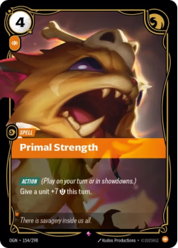 Primal Strength single card from Riftbound : League of Legends Card Game