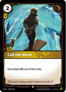 Cull the Weak single card from Riftbound : League of Legends Card Game