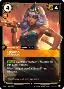 Qiyana, Victorious single card from Riftbound : League of Legends Card Game