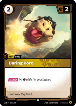Daring Poro single card from Riftbound : League of Legends Card Game