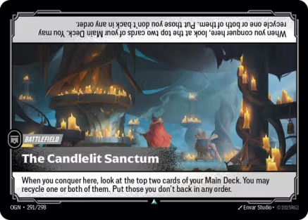 The Candlelit Sanctum single card from Riftbound : League of Legends Card Game