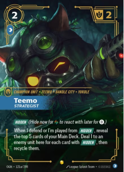 Teemo, Strategist (Alternate Art) single card from Riftbound : League of Legends Card Game