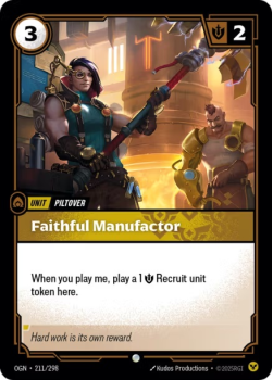 Faithful Manufactor single card from Riftbound : League of Legends Card Game