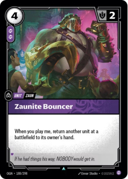 Zaunite Bouncer (FOIL) single card from Riftbound : League of Legends Card Game