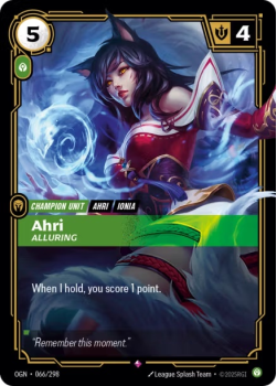 Ahri, Alluring single card from Riftbound : League of Legends Card Game