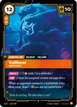 Volibear, Imposing single card from Riftbound : League of Legends Card Game
