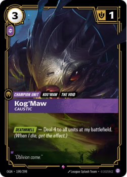Kog'Maw, Caustic single card from Riftbound : League of Legends Card Game