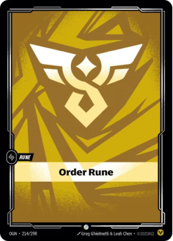 Order Rune single card from Riftbound : League of Legends Card Game