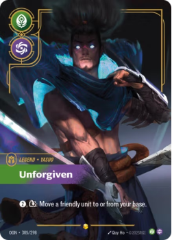 Unforgiven single card from Riftbound : League of Legends Card Game