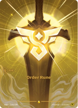 Order Rune (Alternate Art) single card from Riftbound : League of Legends Card Game