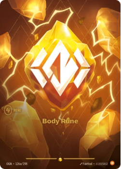 Body Rune (Alternate Art) single card from Riftbound : League of Legends Card Game