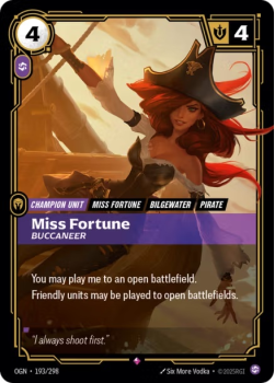 Miss Fortune, Buccaneer single card from Riftbound : League of Legends Card Game