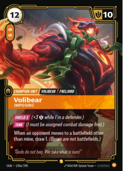 Volibear, Imposing (Alternate Art) single card from Riftbound : League of Legends Card Game