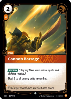 Cannon Barrage (FOIL) single card from Riftbound : League of Legends Card Game