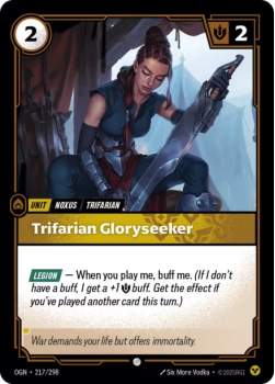 Trifarian Gloryseeker single card from Riftbound : League of Legends Card Game
