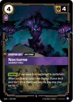 Nocturne, Horrifying single card from Riftbound : League of Legends Card Game