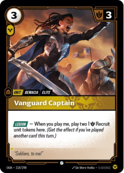 Vanguard Captain single card from Riftbound : League of Legends Card Game