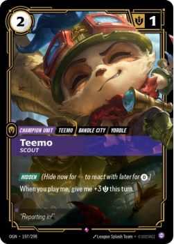 Teemo, Scout single card from Riftbound : League of Legends Card Game