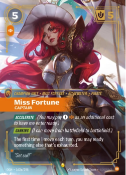 Miss Fortune, Captain (Alternate Art) single card from Riftbound : League of Legends Card Game