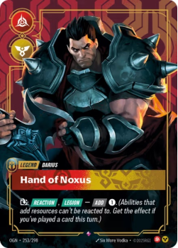 Hand of Noxus single card from Riftbound : League of Legends Card Game