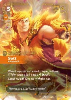 Sett, Brawler single card from Riftbound : League of Legends Card Game