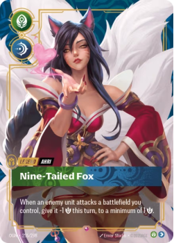 Nine-Tailed Fox single card from Riftbound : League of Legends Card Game
