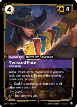 Twisted Fate, Gambler single card from Riftbound : League of Legends Card Game