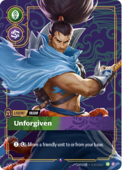 Unforgiven single card from Riftbound : League of Legends Card Game