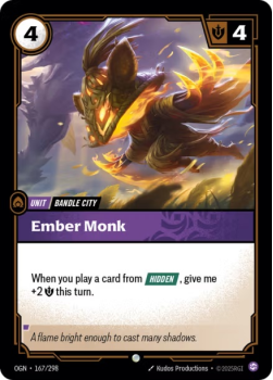 Ember Monk (FOIL) single card from Riftbound : League of Legends Card Game